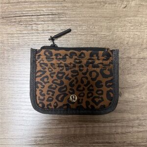 lululemon athletica Leopard Print Key & Card Holder - Brown and Black